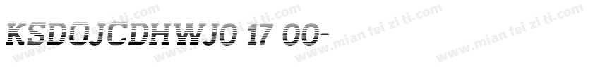 KSDOJCDHWJ0 17 00字体转换